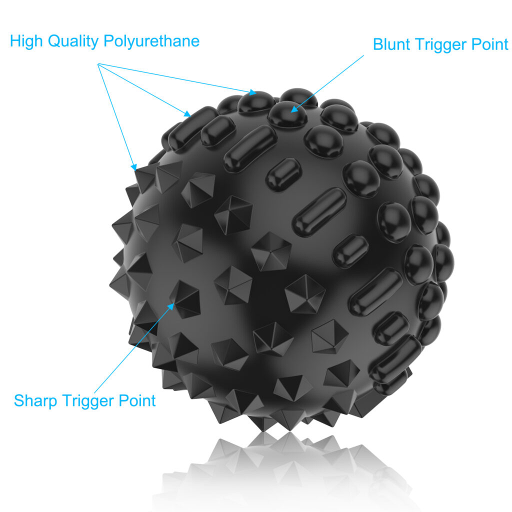 Custom Logo Eco-Friendly Pu Spike Soft Massage Yoga Ball for Fitness Exercise