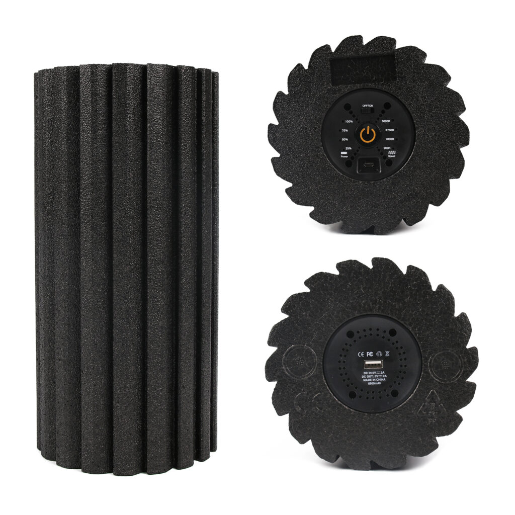 Solid Fitness Electric Cervical Massager with Foam Shaft Yoga Column for Calf Muscle Relaxation Vibration Sex Products